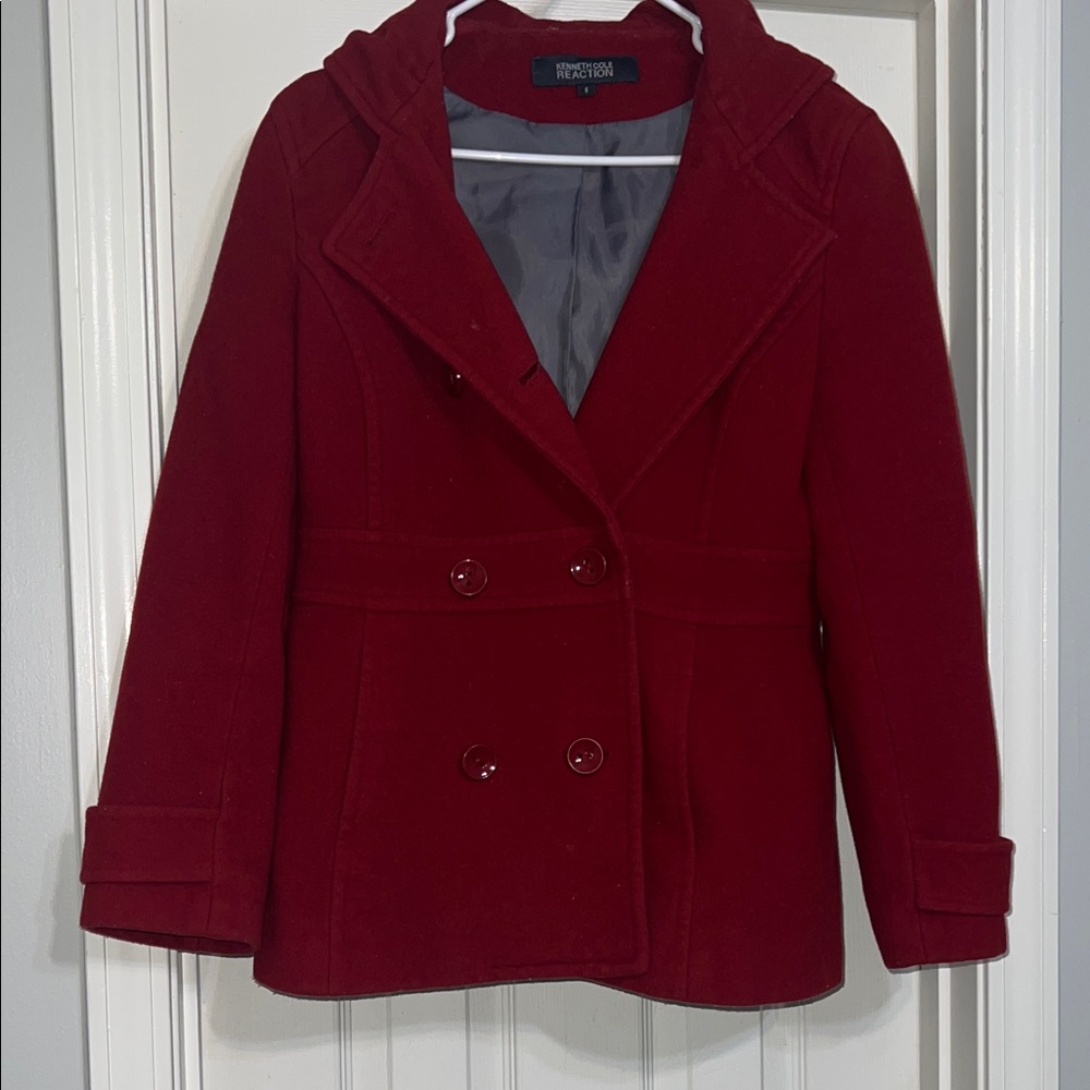 Kenneth Cole Reaction Women's Red Pea Coat